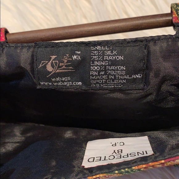 Floral Wooden Handle Clutch - Picture 3 of 6